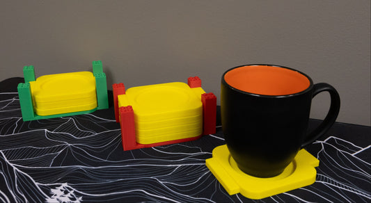 Brick Head Coaster Set